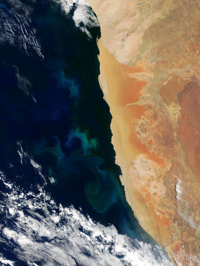 Benguela current visible earth