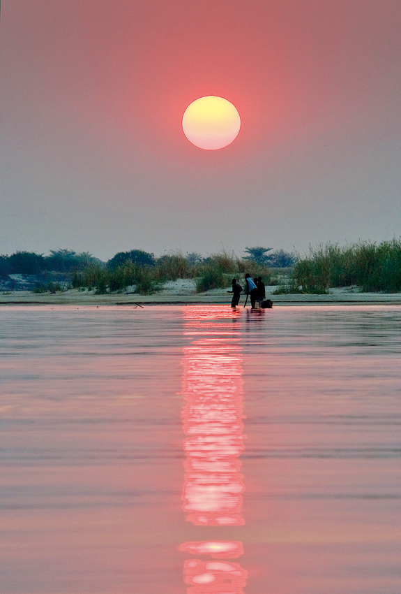 Fisherman on the Okavango river. 